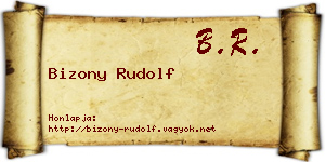 Bizony Rudolf névjegykártya