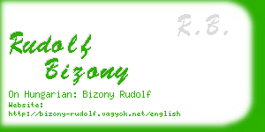 rudolf bizony business card